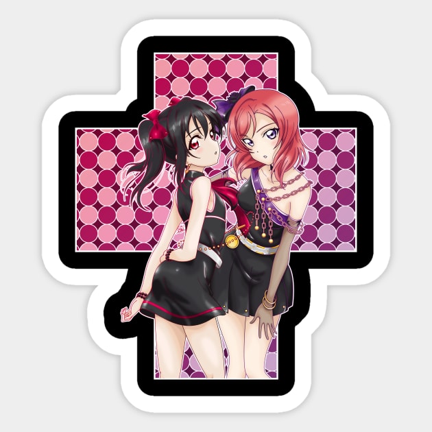 Niko Yazawa <3 Maki Nishikino - Love Novels version (edit.) Sticker by YueGraphicDesign